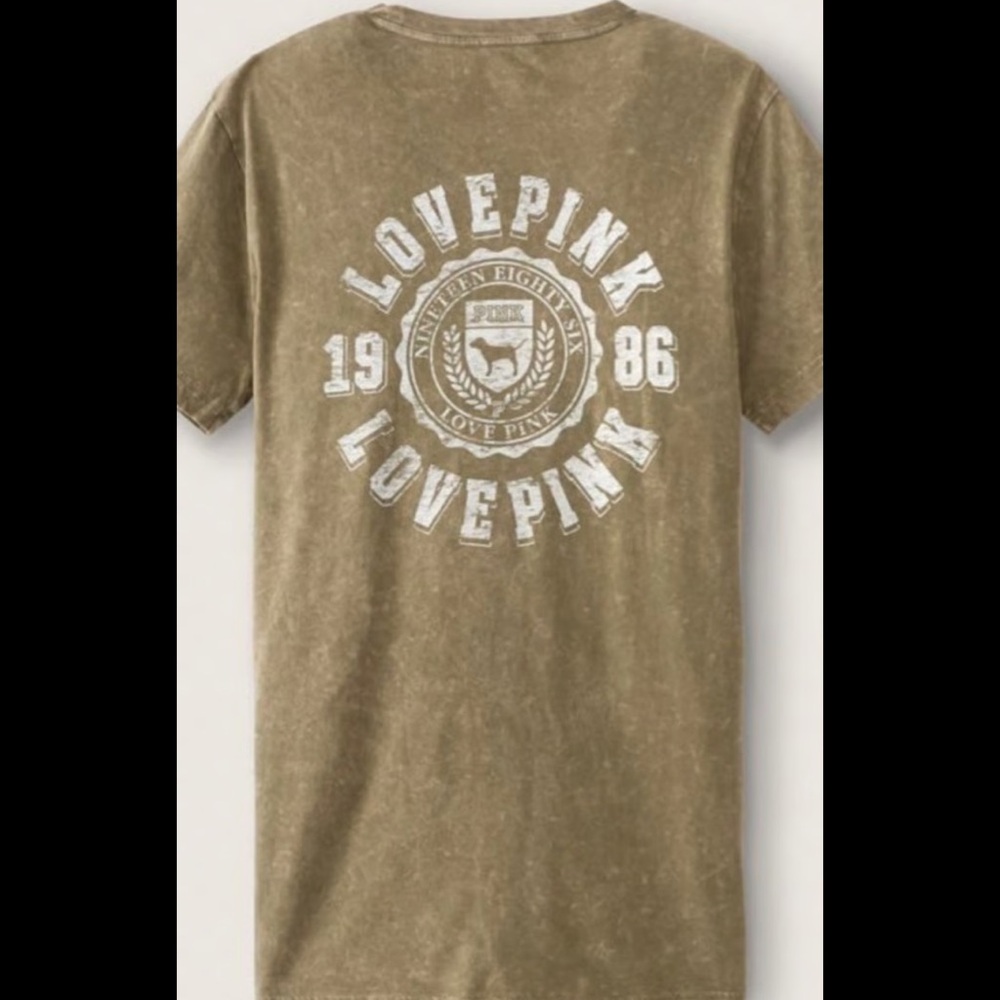 PINK Olive Logo Campus Tee